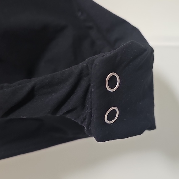 NWT Auden Luxe Stretch Boatneck Thong Bodysuit Black XS - Picture 3 of 10